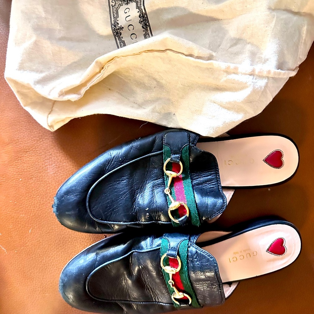 GUCCI WOMEN'S PRINCETOWN SLIPPER SIZE 37 1/2